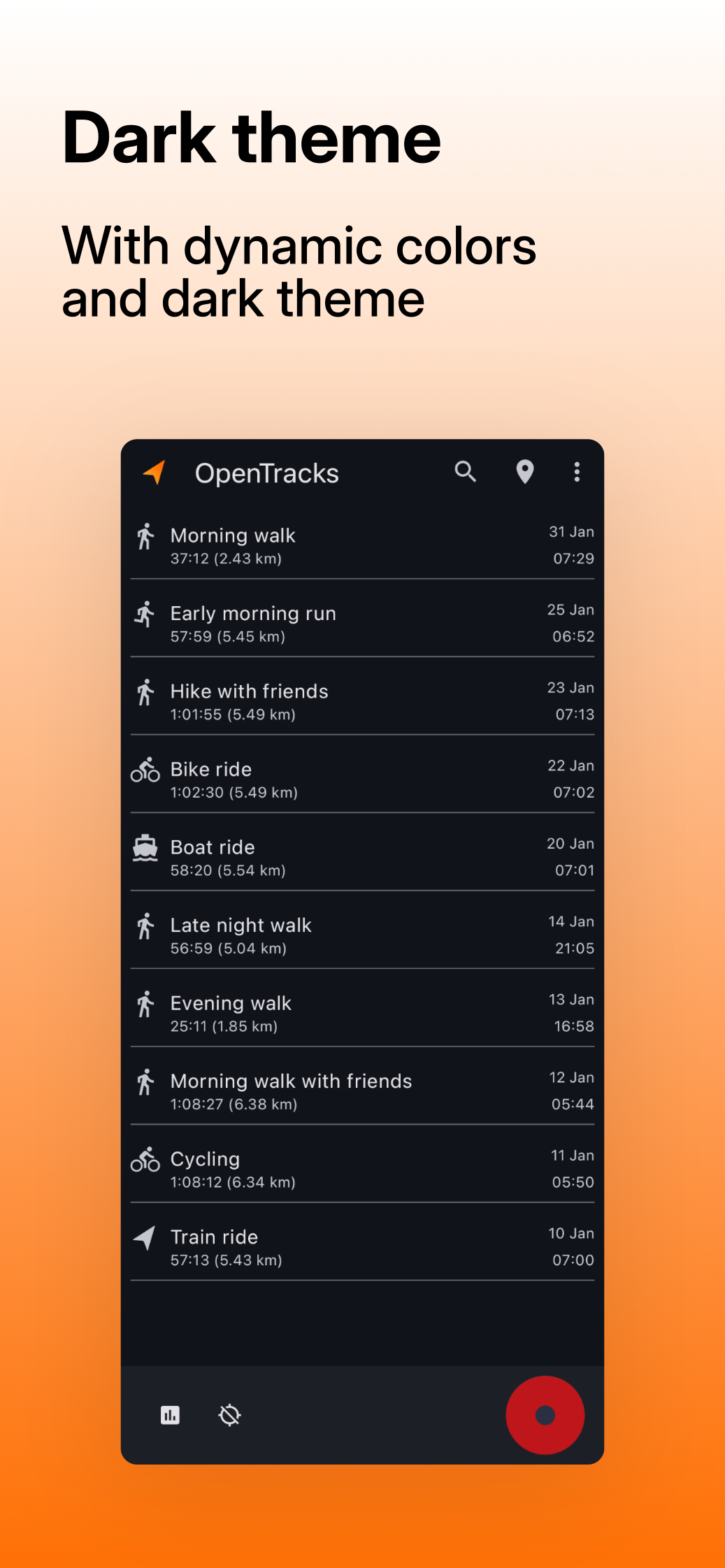 OpenTracks screenshot 7