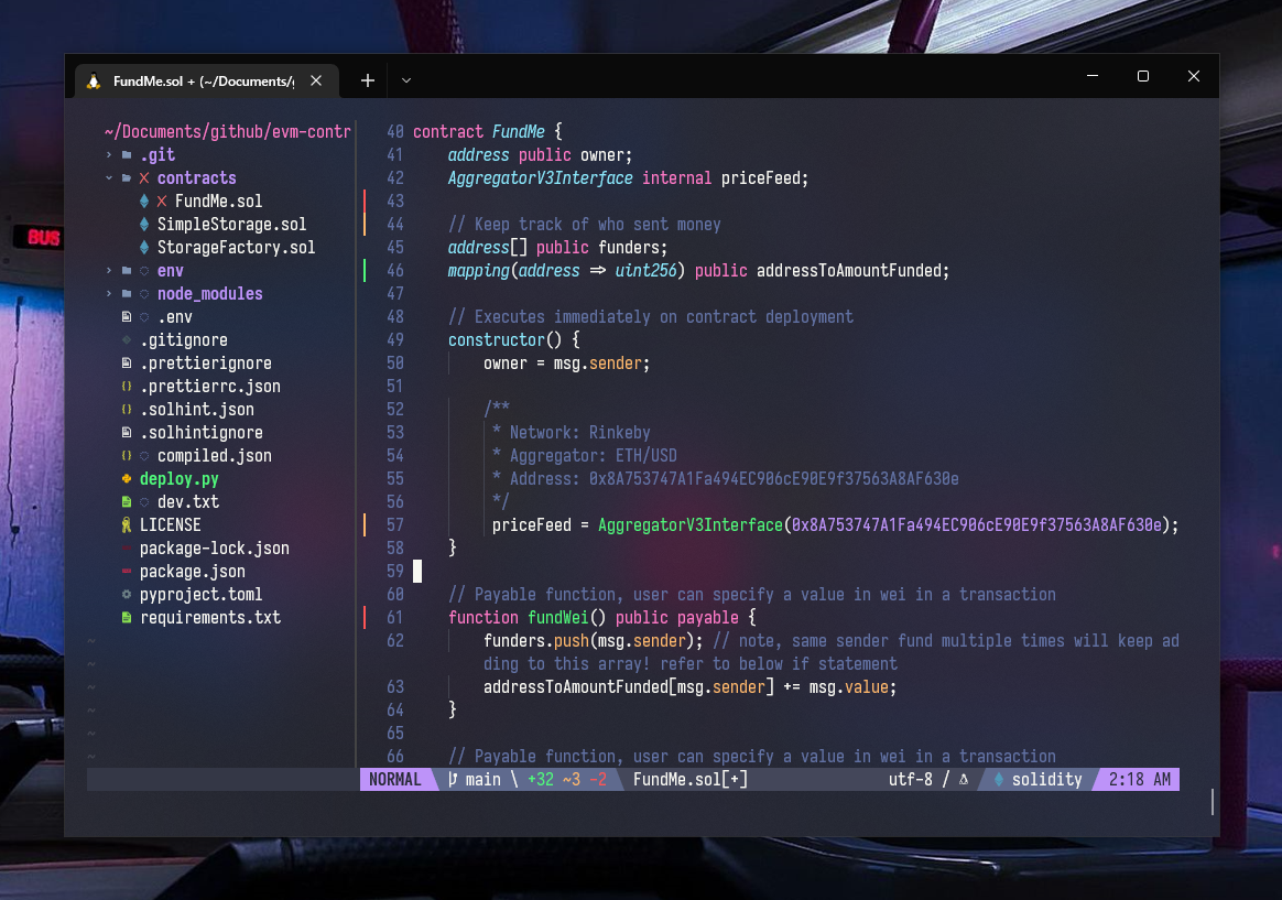 neovim-init.vim screenshot 1
