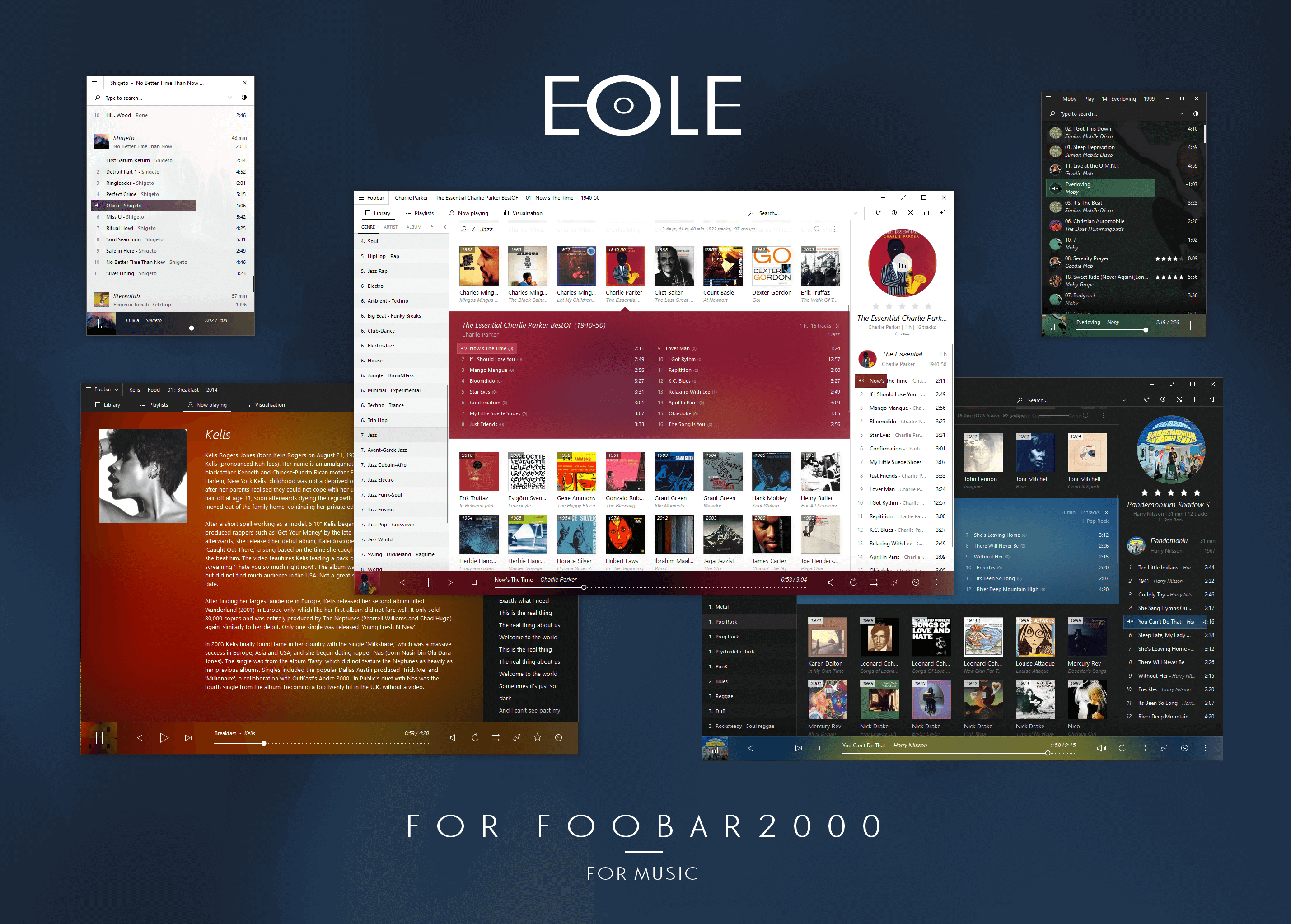 Eole-foobar-theme screenshot 1