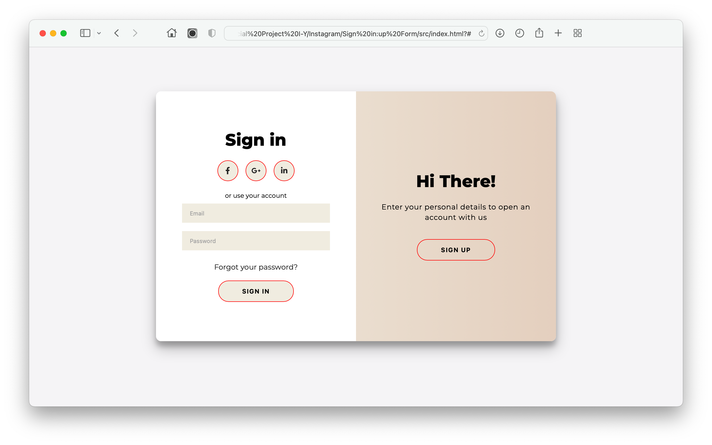 HTML-CSS-JS-SignIN-SignUp-Form screenshot 1
