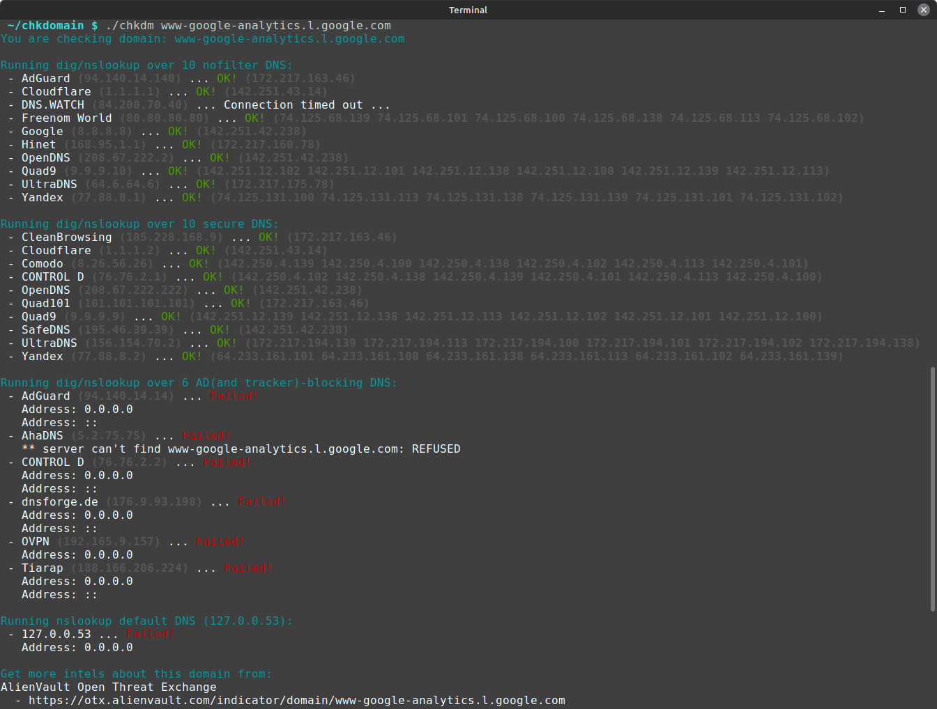chkdomain screenshot 1