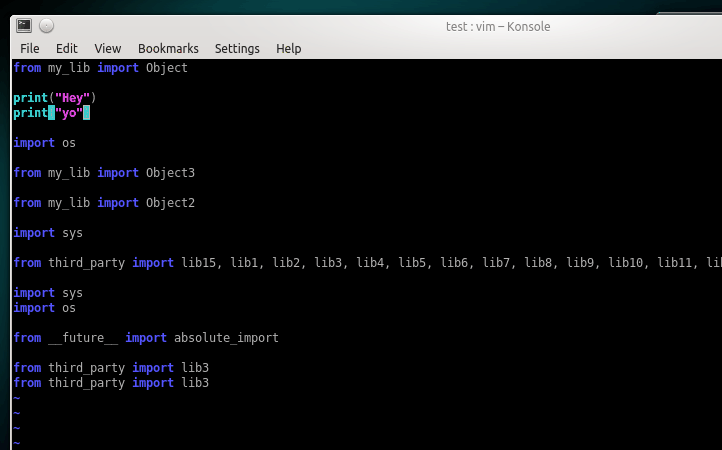 isort screenshot 1