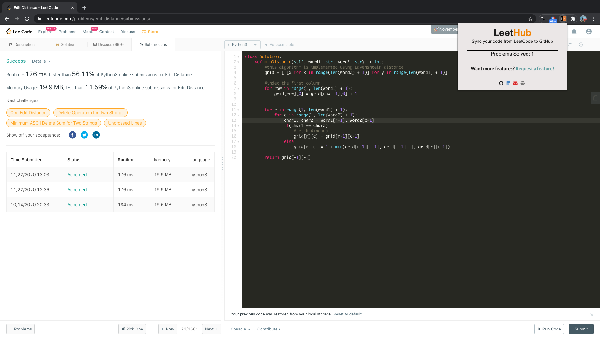 LeetHub screenshot 6