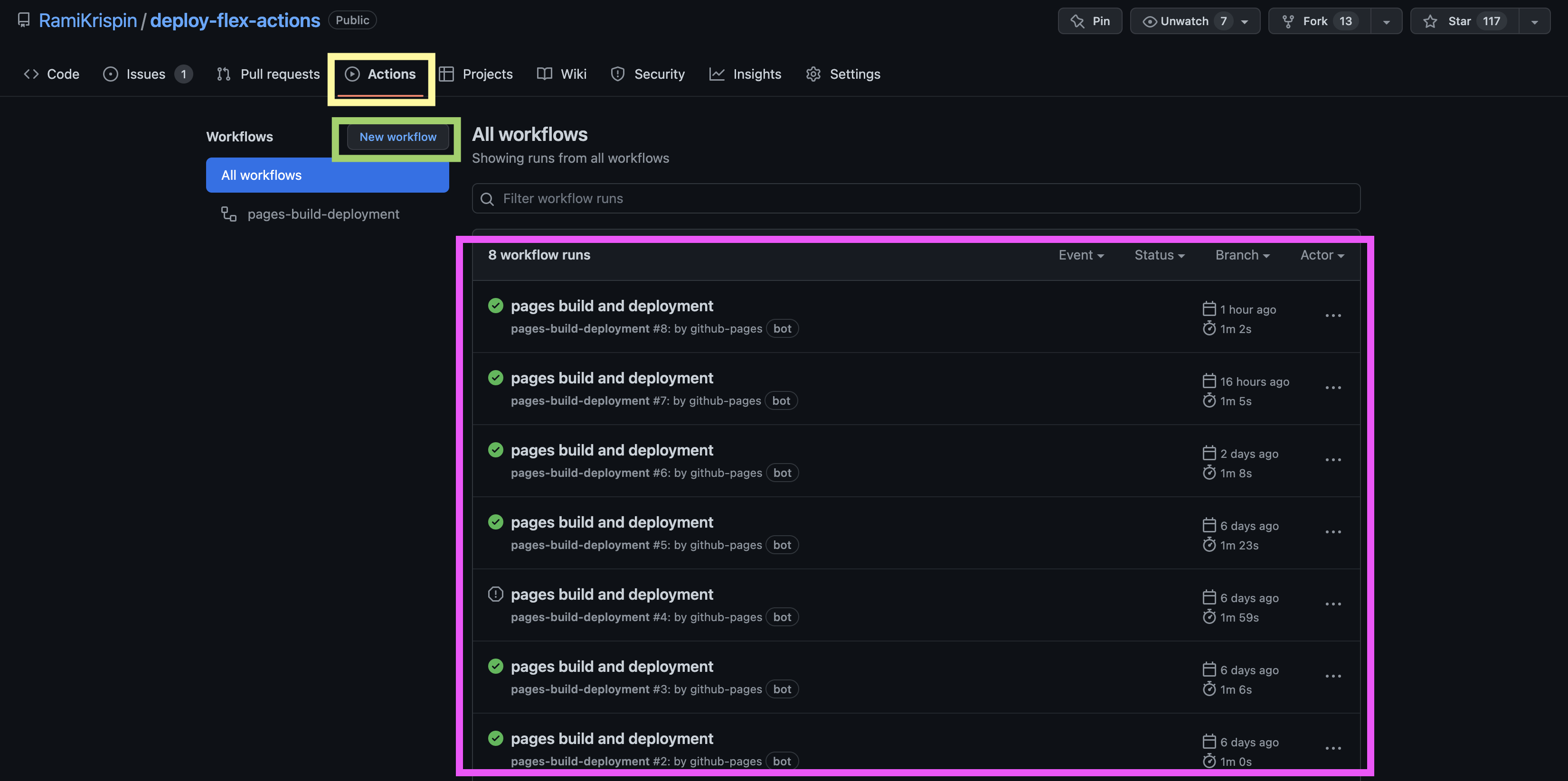 deploy-flex-actions screenshot 18