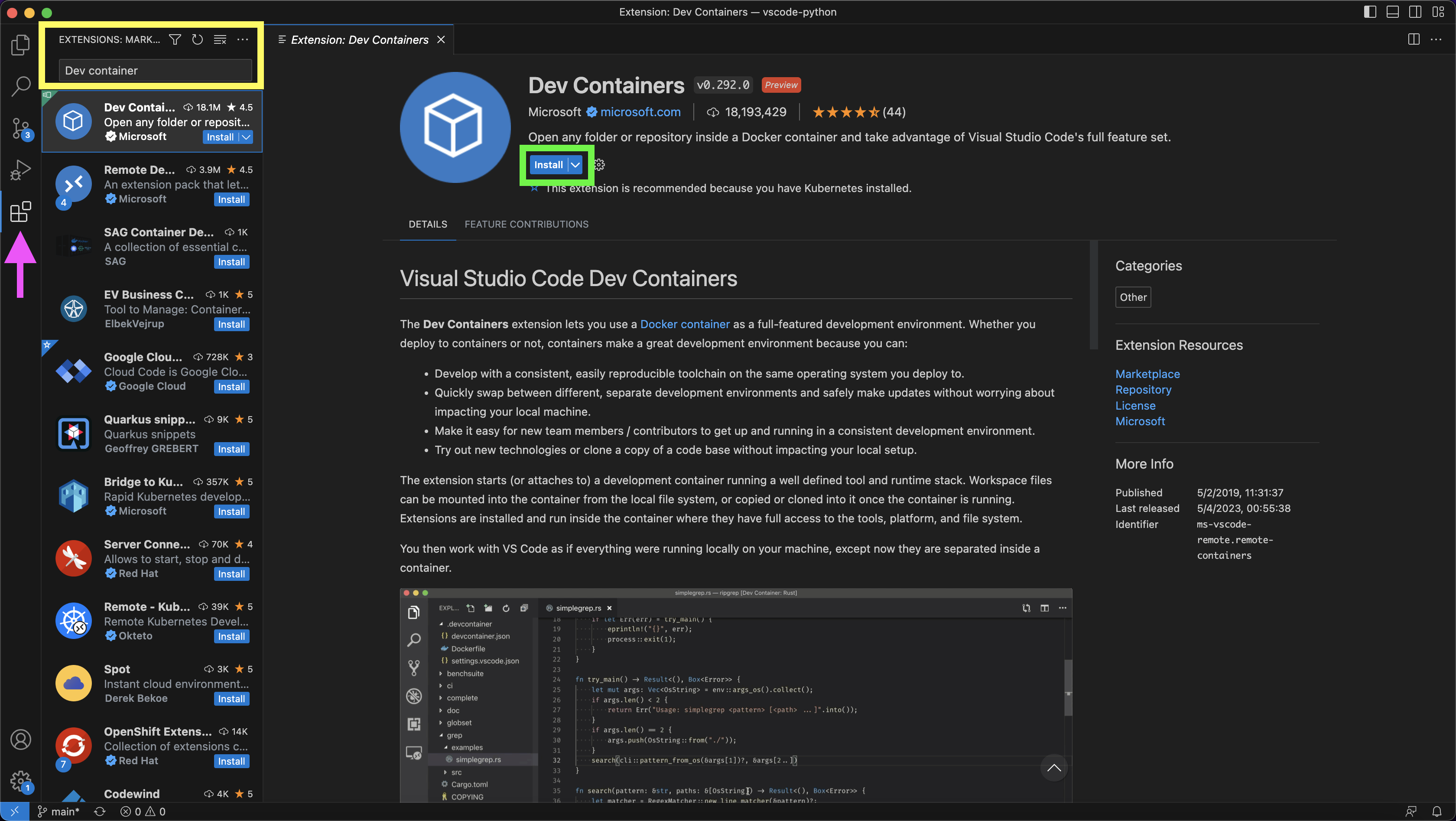 vscode-python screenshot 3