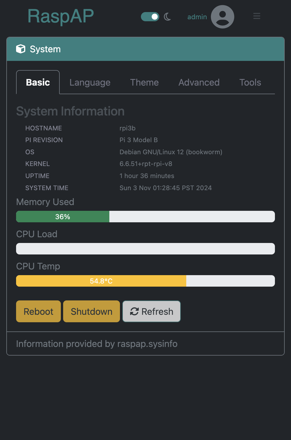 raspap-webgui screenshot 8