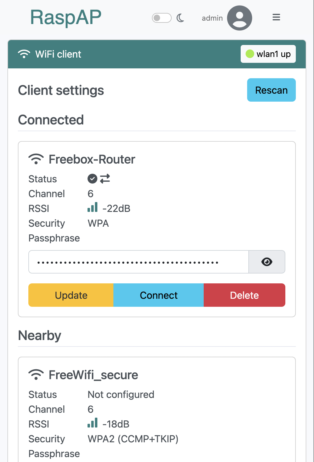 raspap-webgui screenshot 3