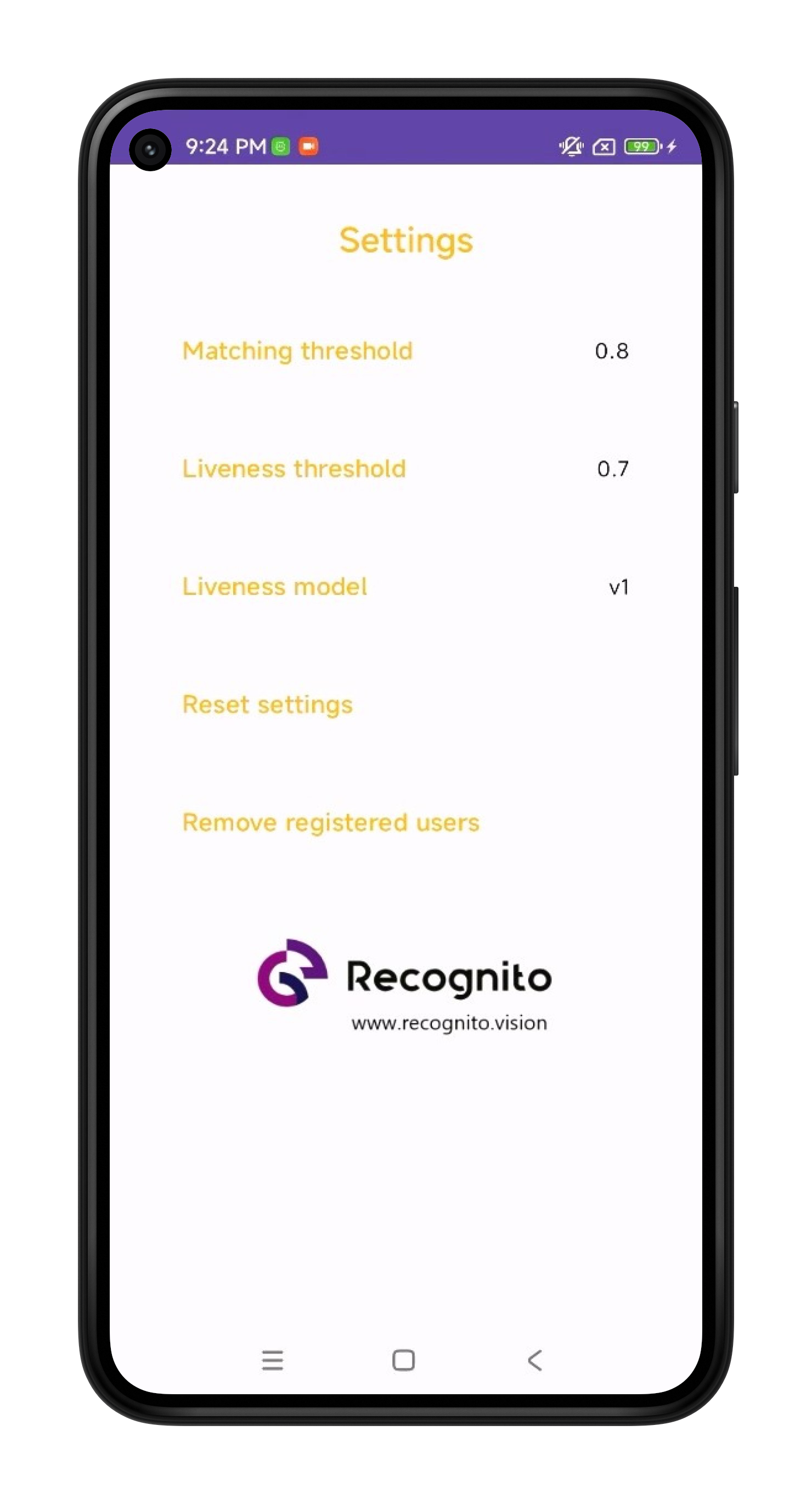 Android-FaceRecognition-FaceLivenessDetection screenshot 8