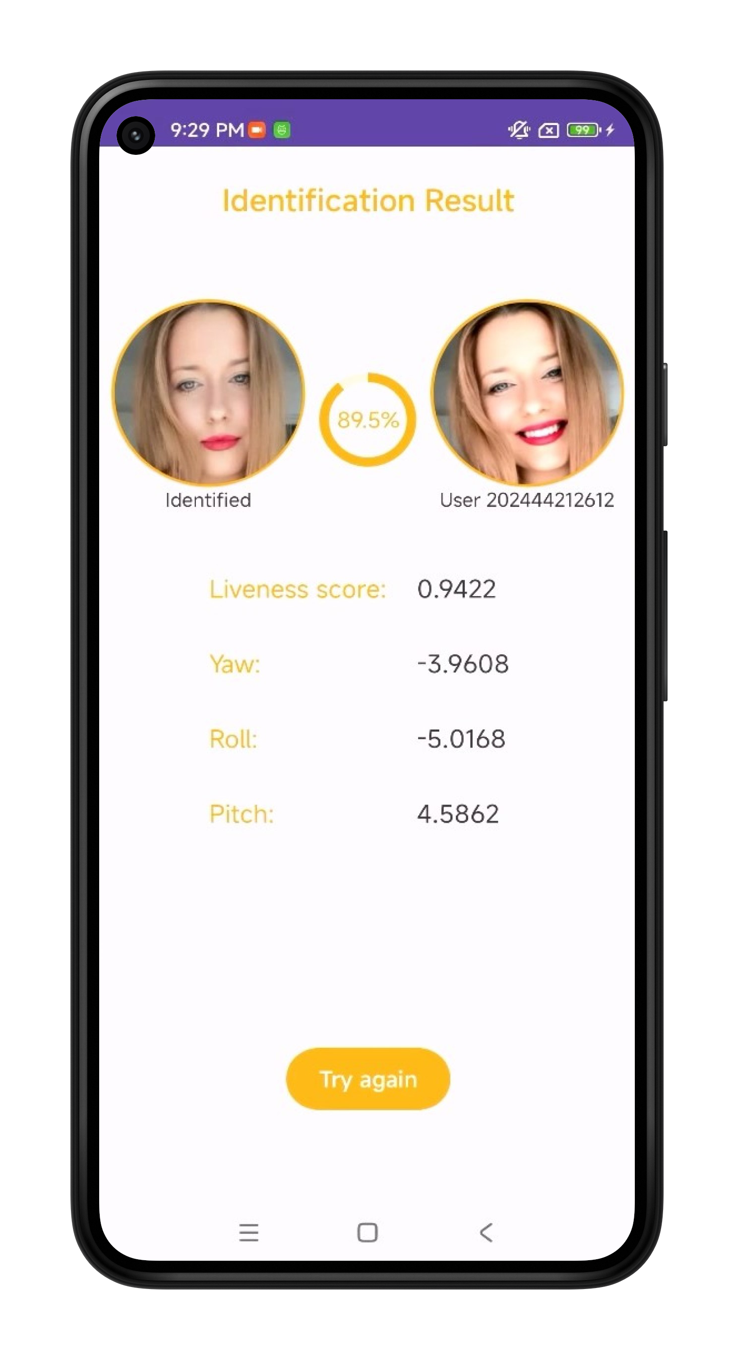 Android-FaceRecognition-FaceLivenessDetection screenshot 9