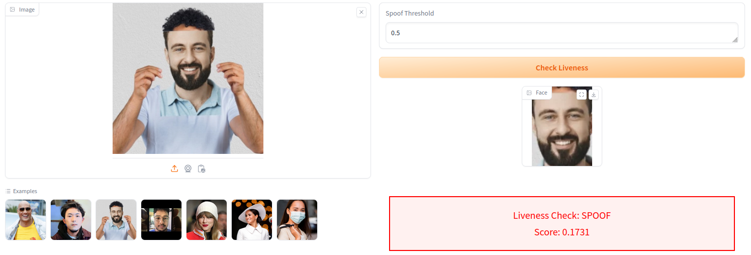Linux-FaceRecognition-FaceLivenessDetection screenshot 6