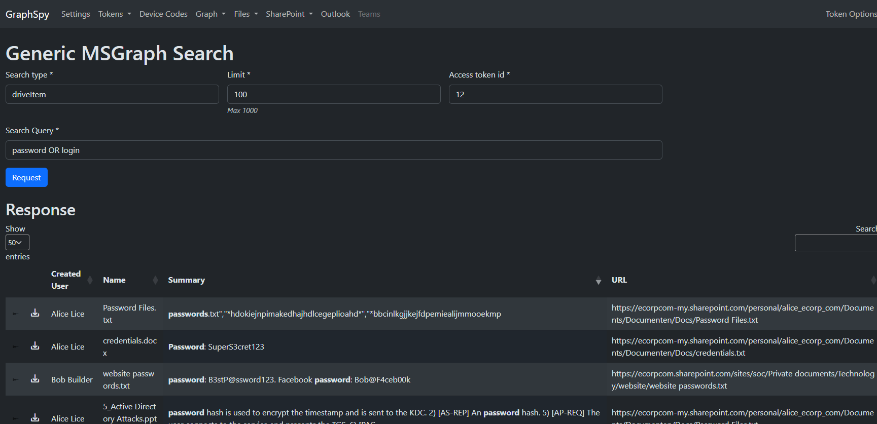 GraphSpy screenshot 18