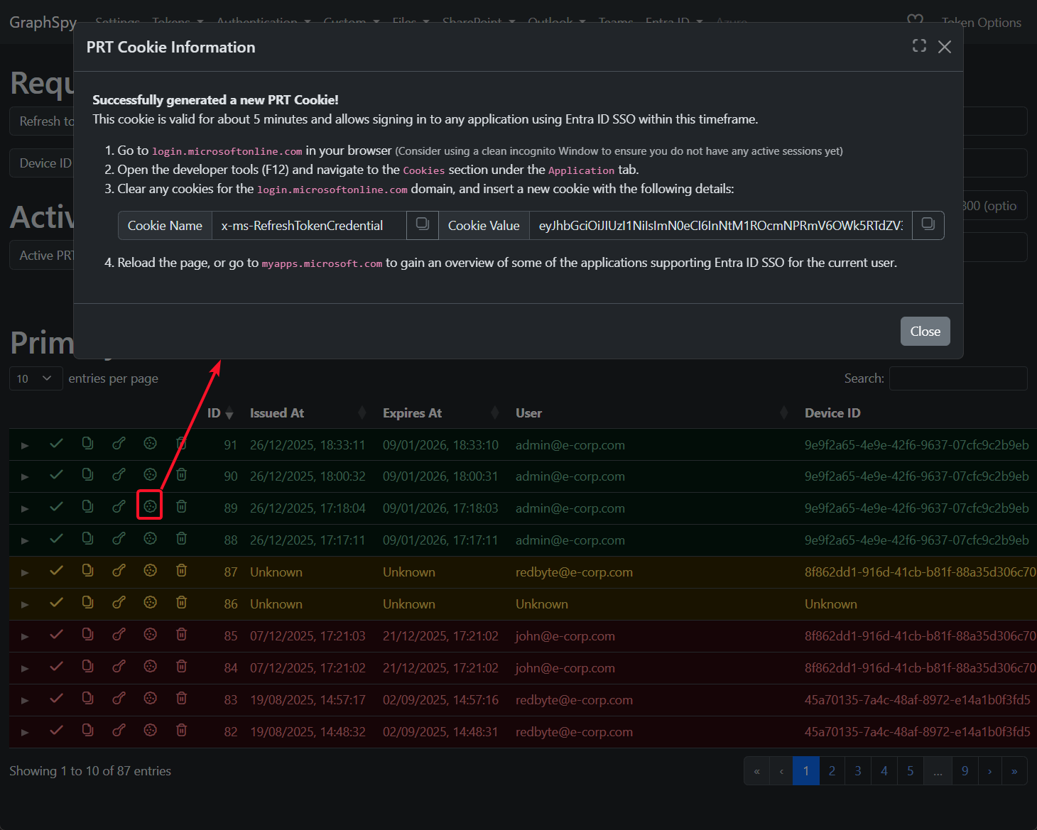 GraphSpy screenshot 9