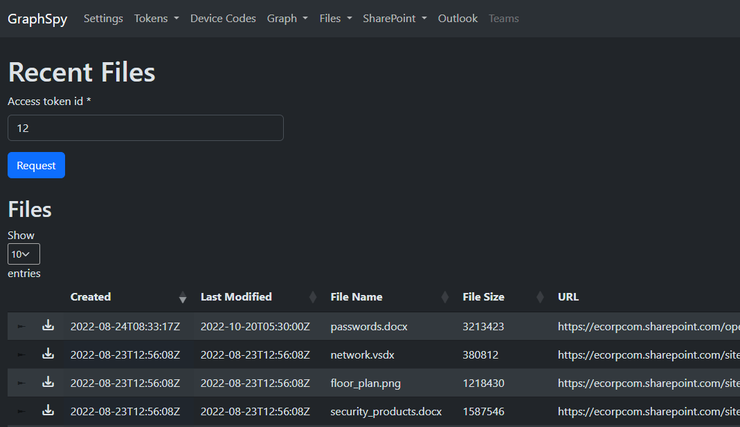 GraphSpy screenshot 12