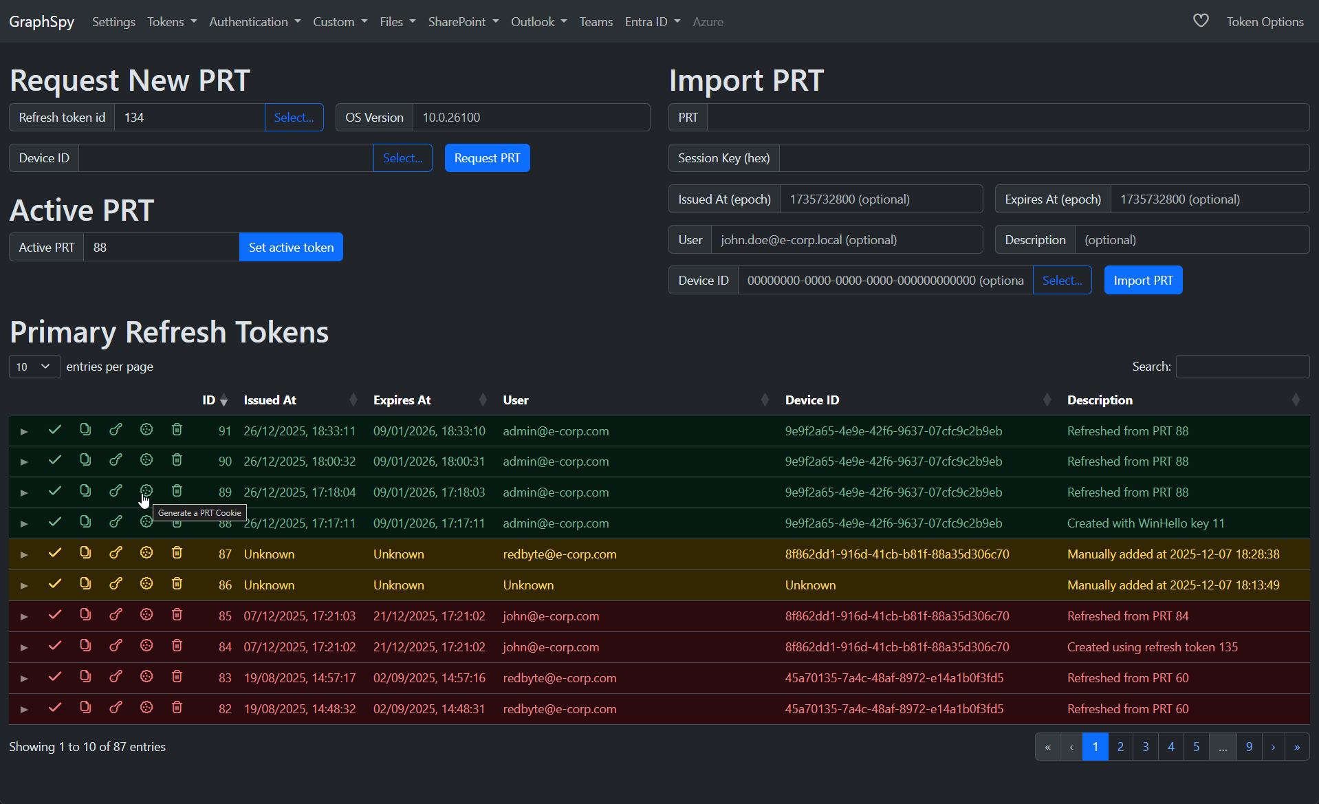 GraphSpy screenshot 8