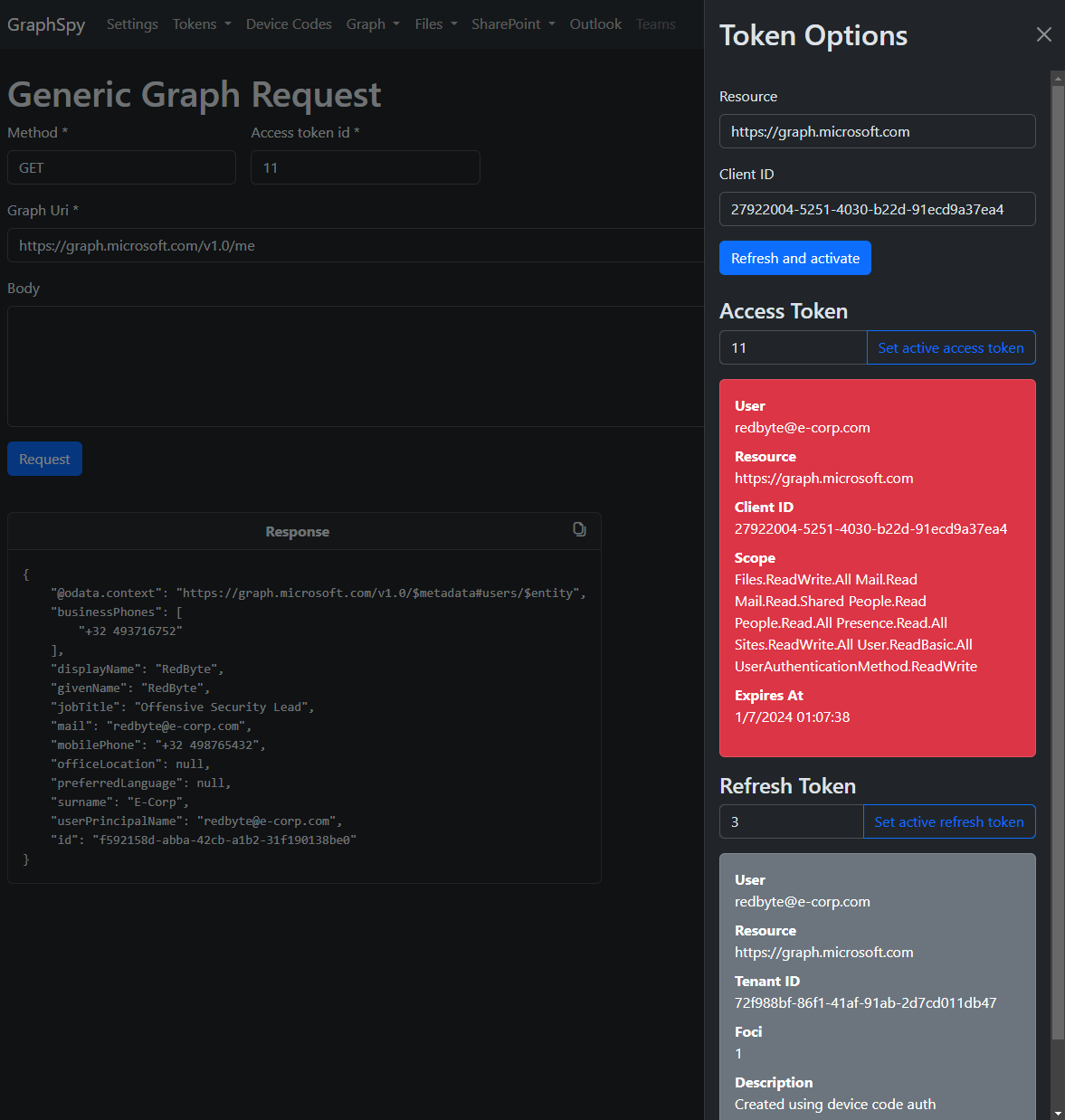 GraphSpy screenshot 3