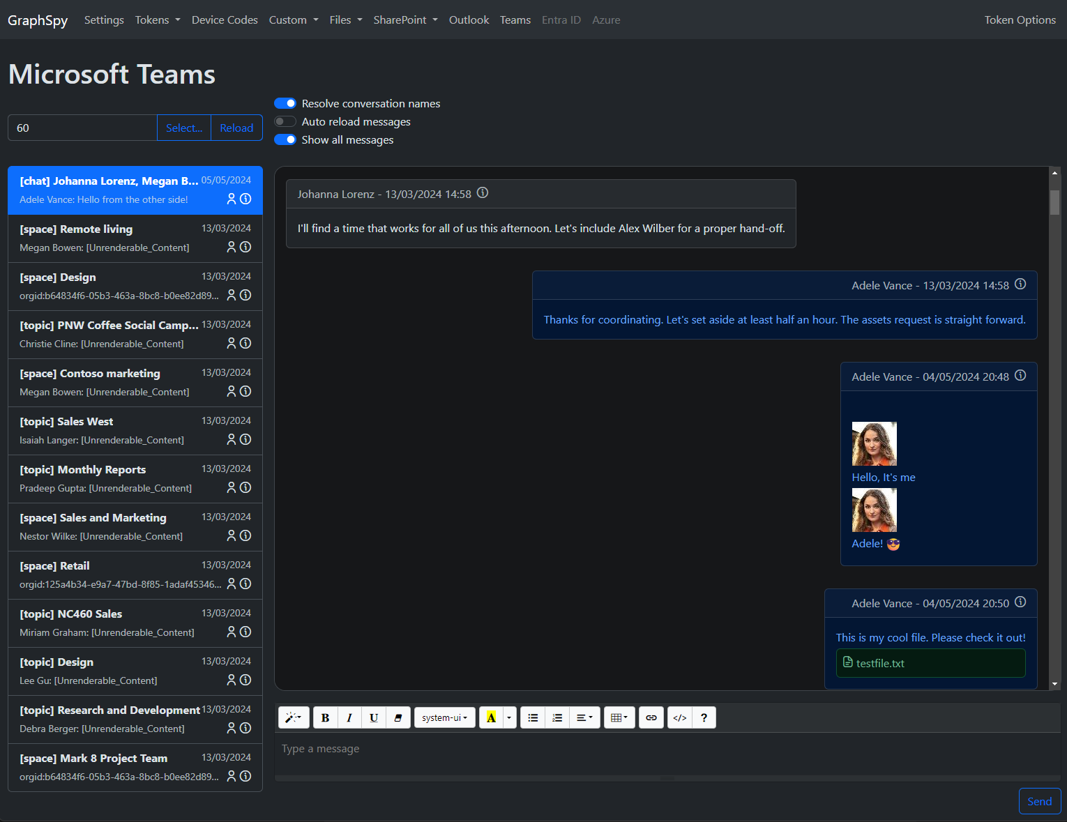 GraphSpy screenshot 17