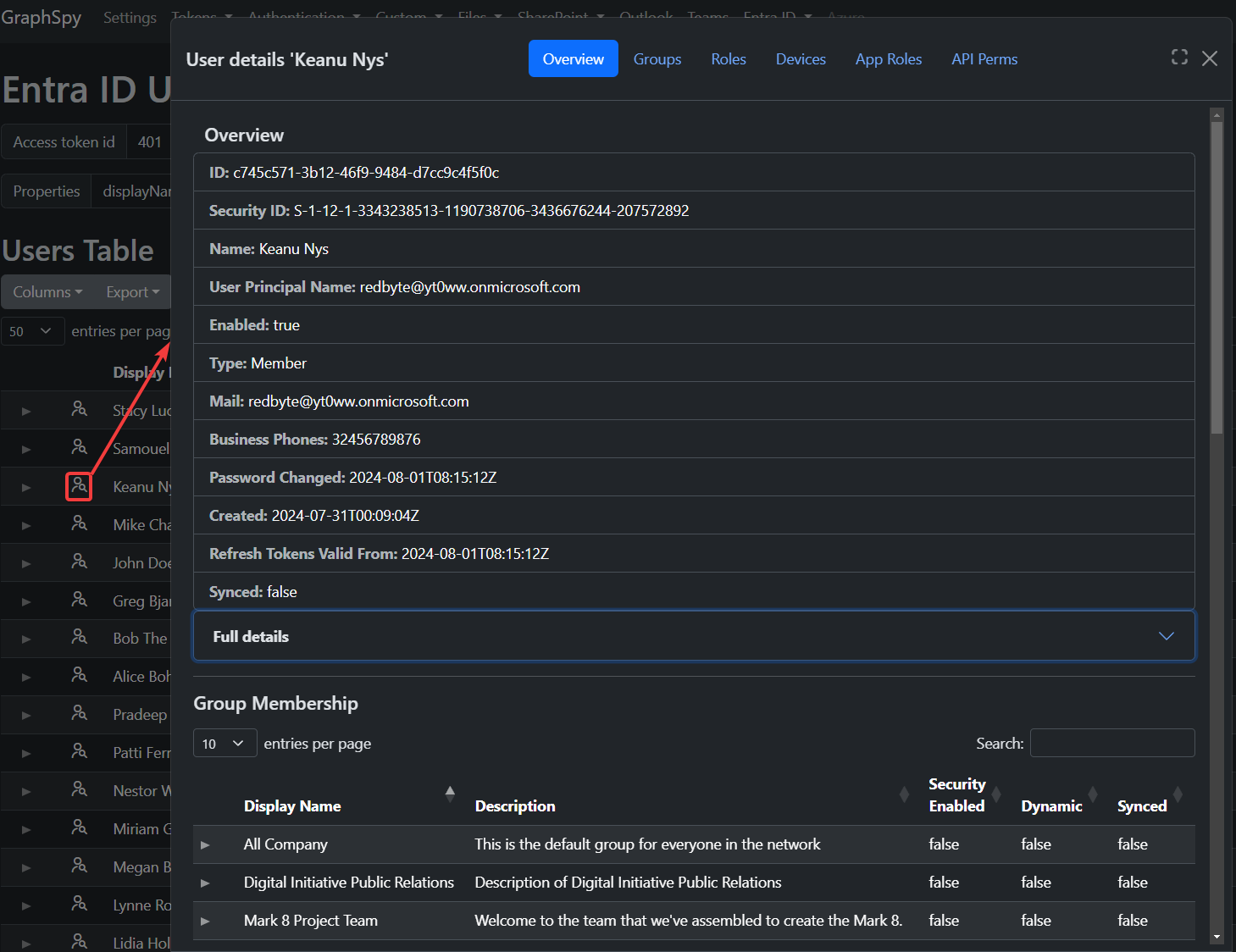 GraphSpy screenshot 22
