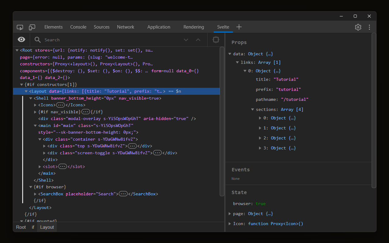 svelte-devtools screenshot 1