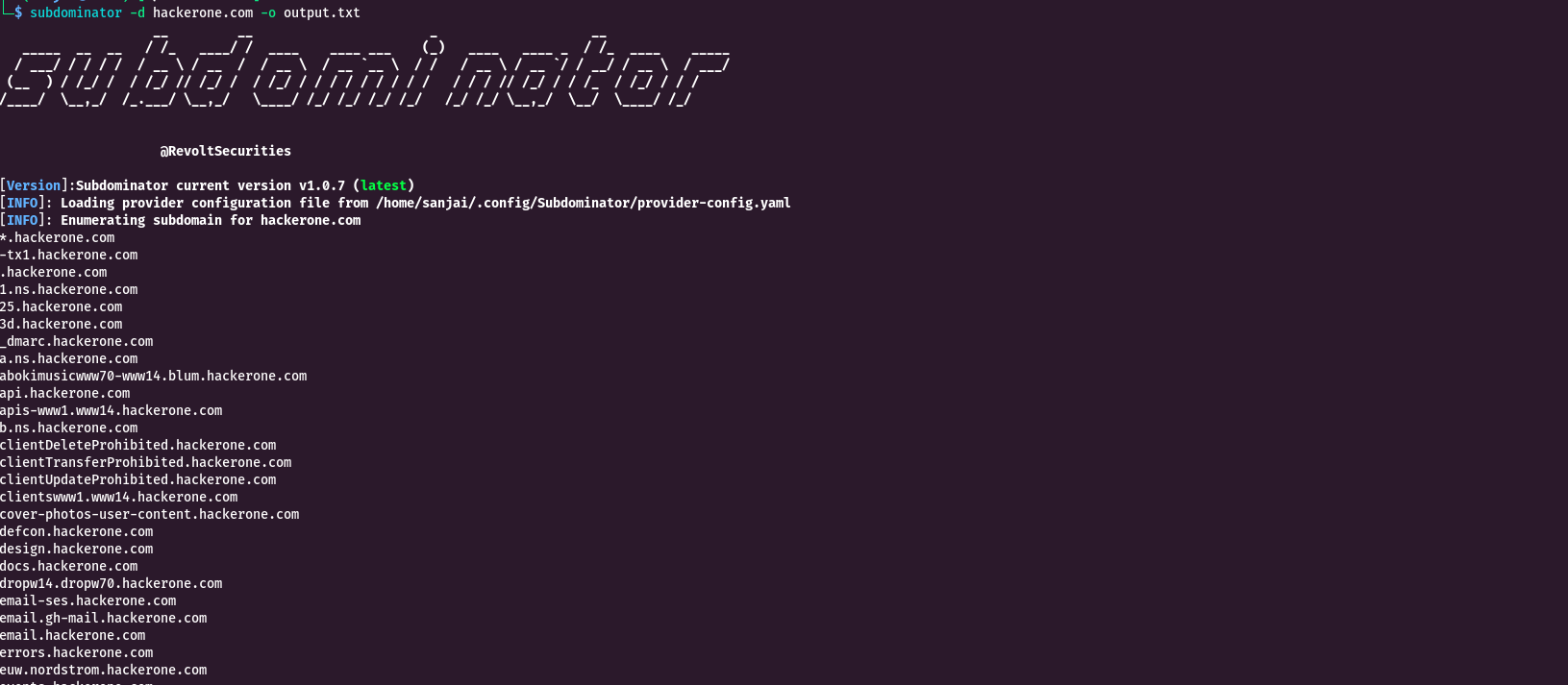 Subdominator screenshot 2