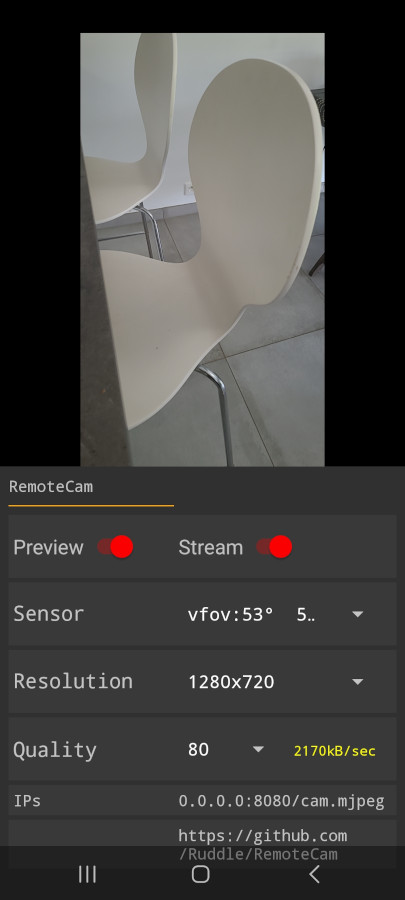 RemoteCam screenshot 1