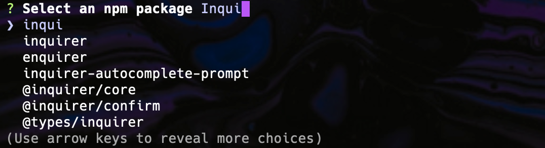 Inquirer.js screenshot 2