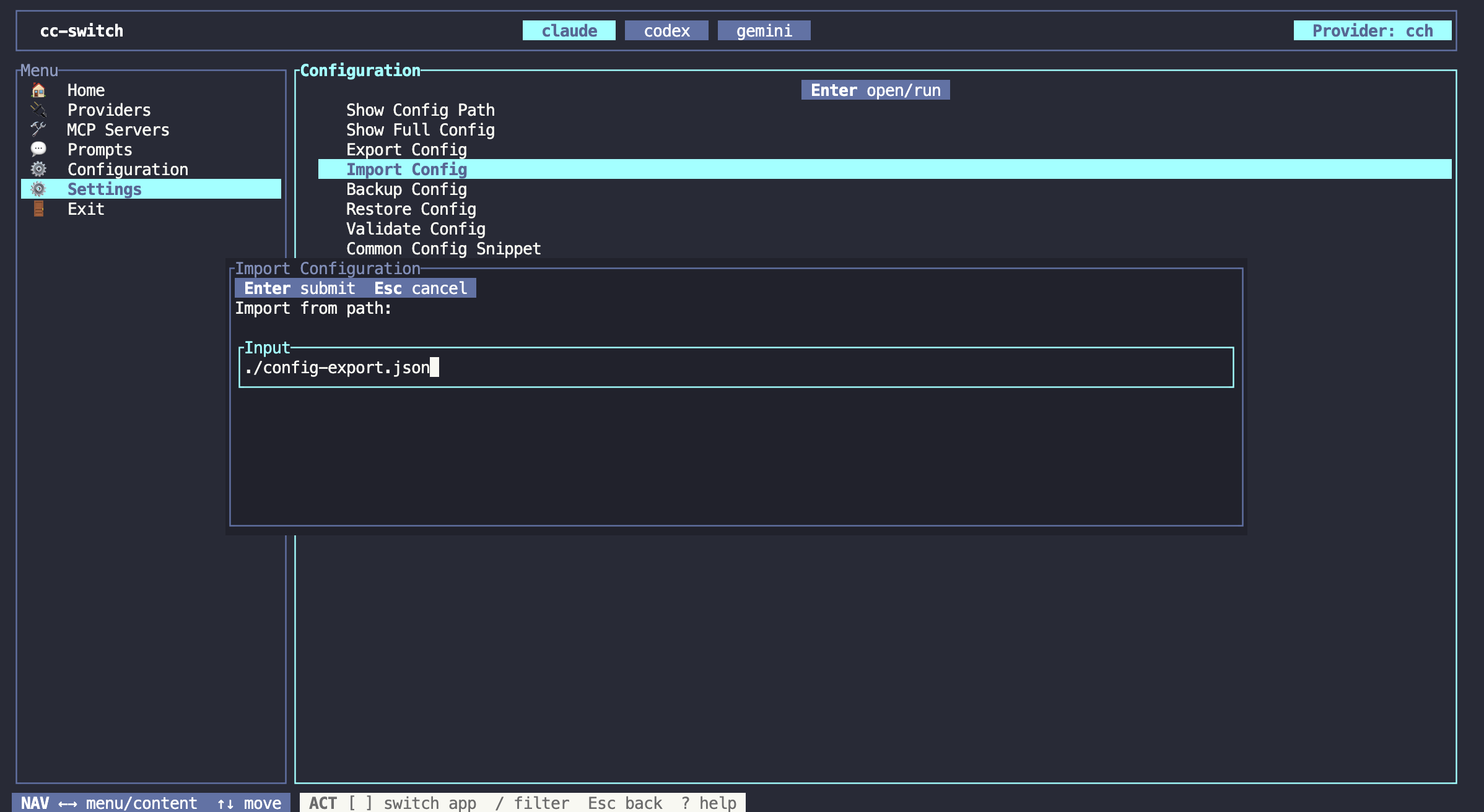 cc-switch-cli screenshot 3