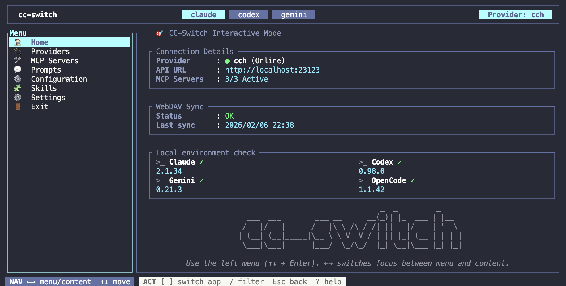 cc-switch-cli screenshot 1