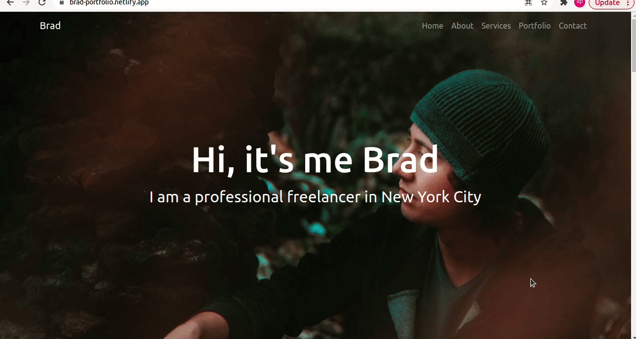 portfolio_website_fcc screenshot 1