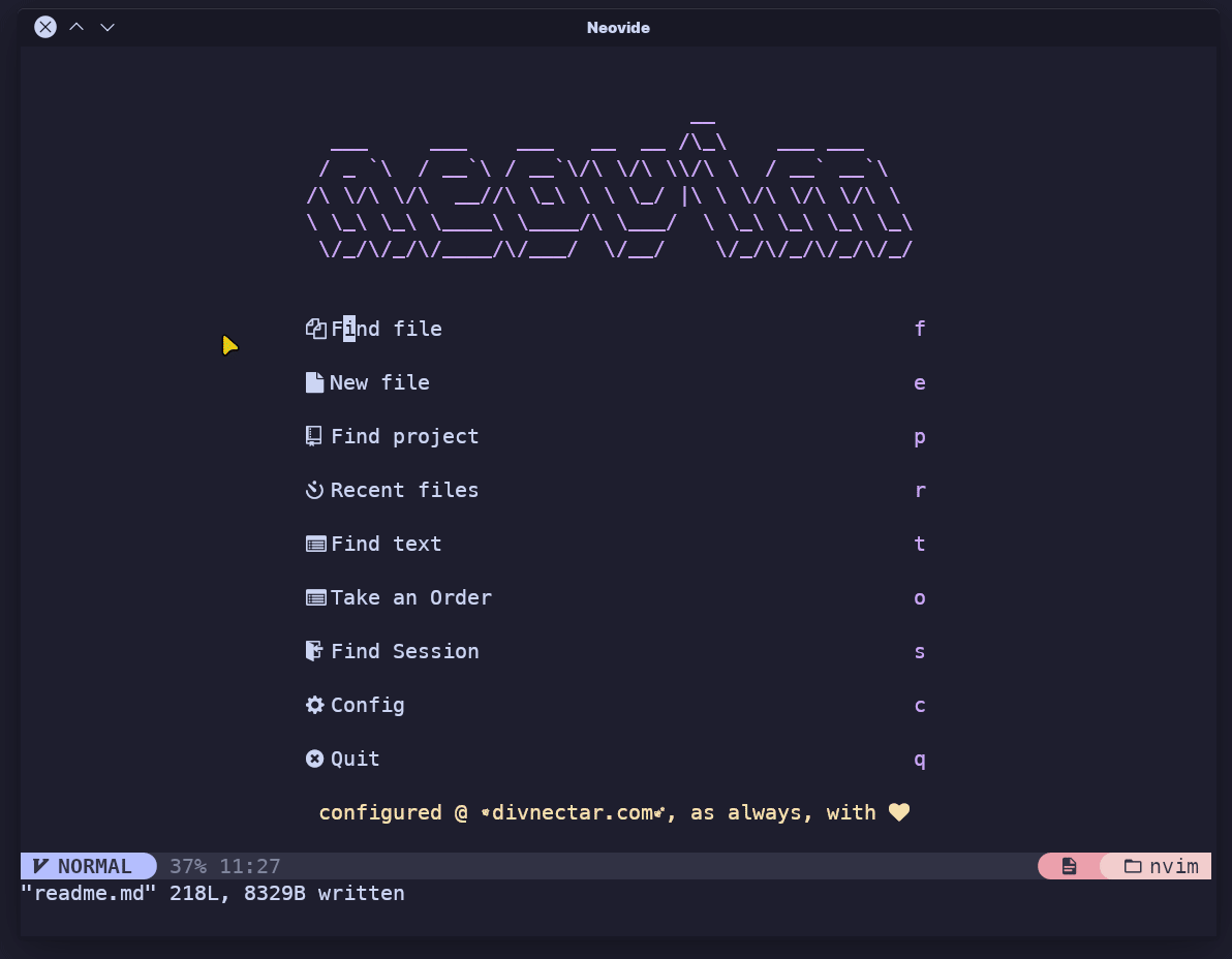 nvim-config screenshot 2