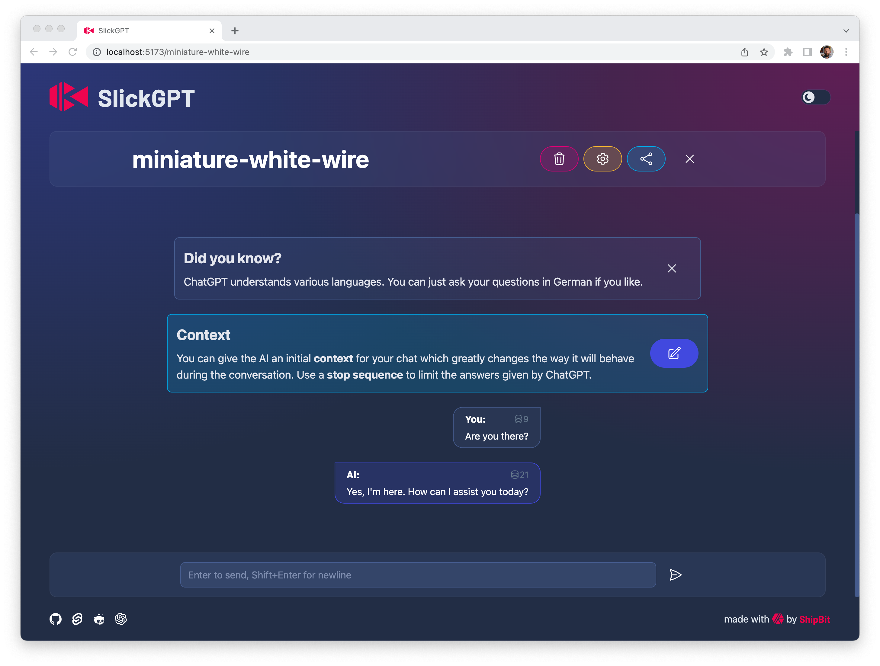 slickgpt screenshot 1