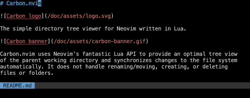 carbon.nvim screenshot 1