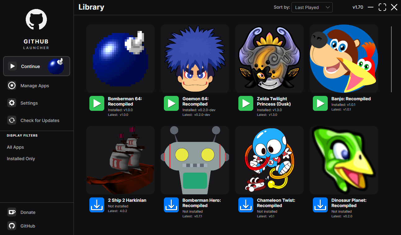GithubLauncher screenshot 1
