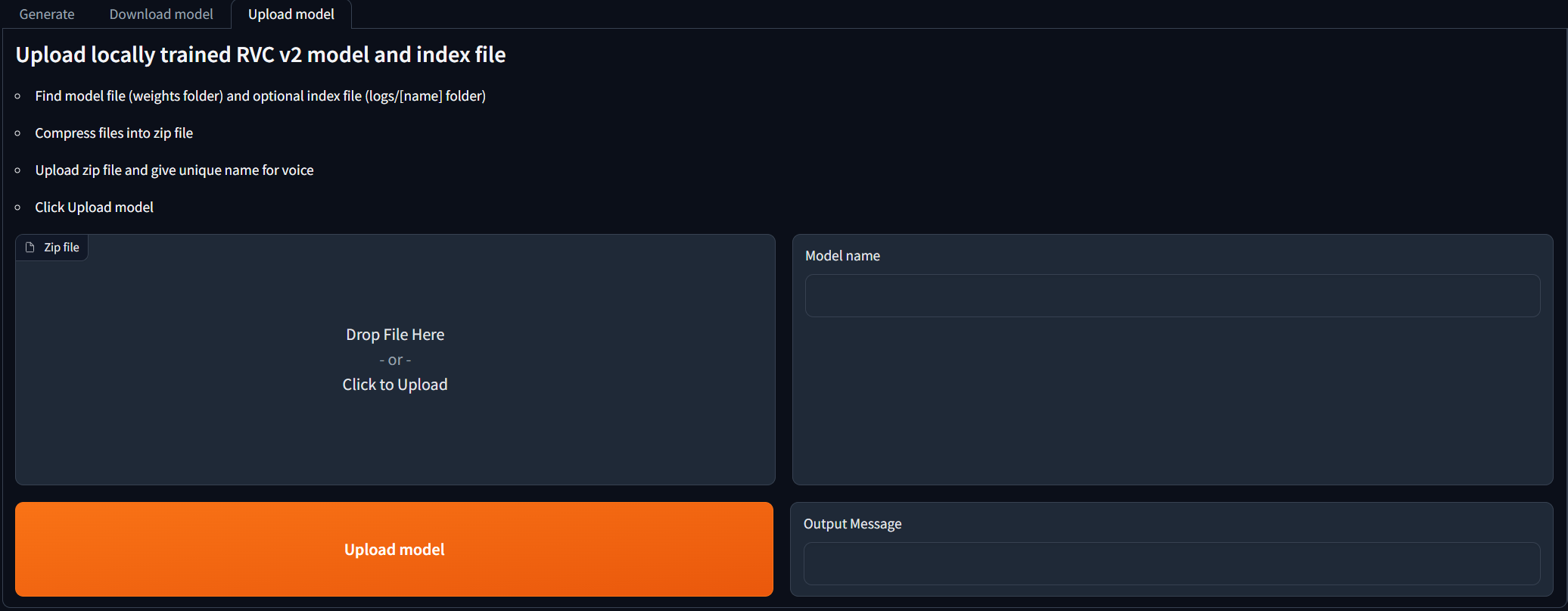 AICoverGen screenshot 3
