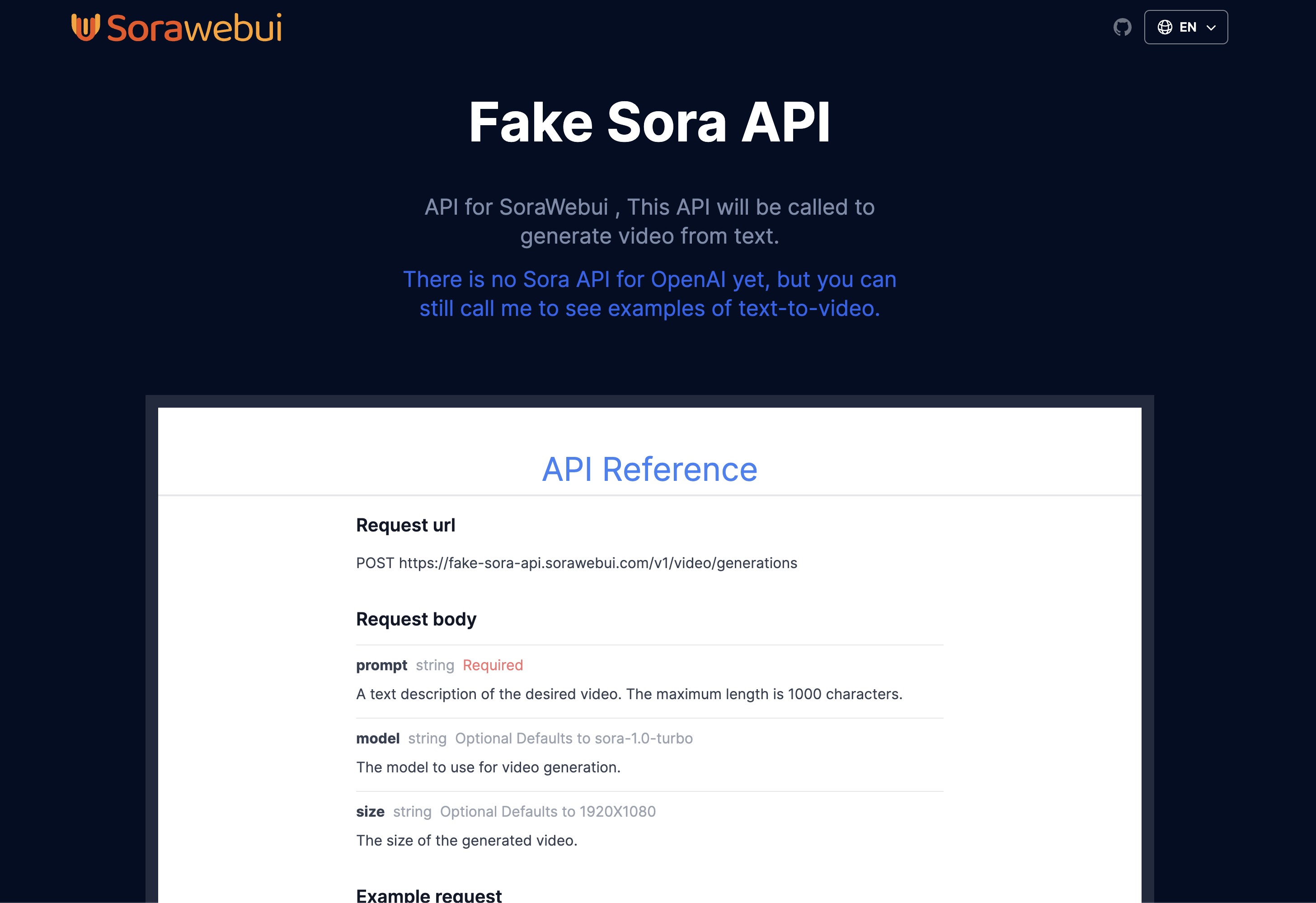 FakeSoraAPI screenshot 1