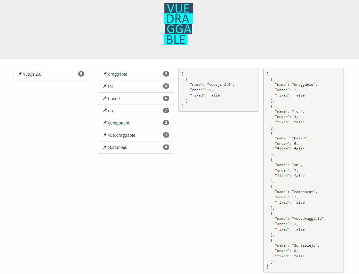 Vue.Draggable screenshot 1
