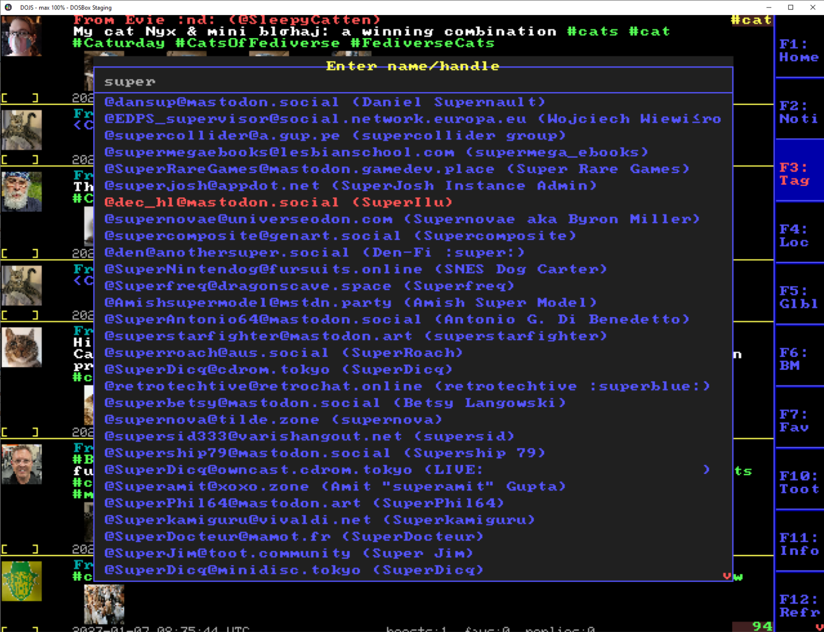 DOStodon screenshot 3