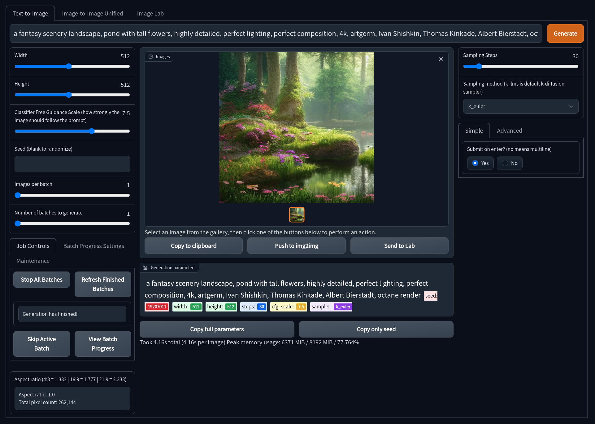 sygil-webui screenshot 2