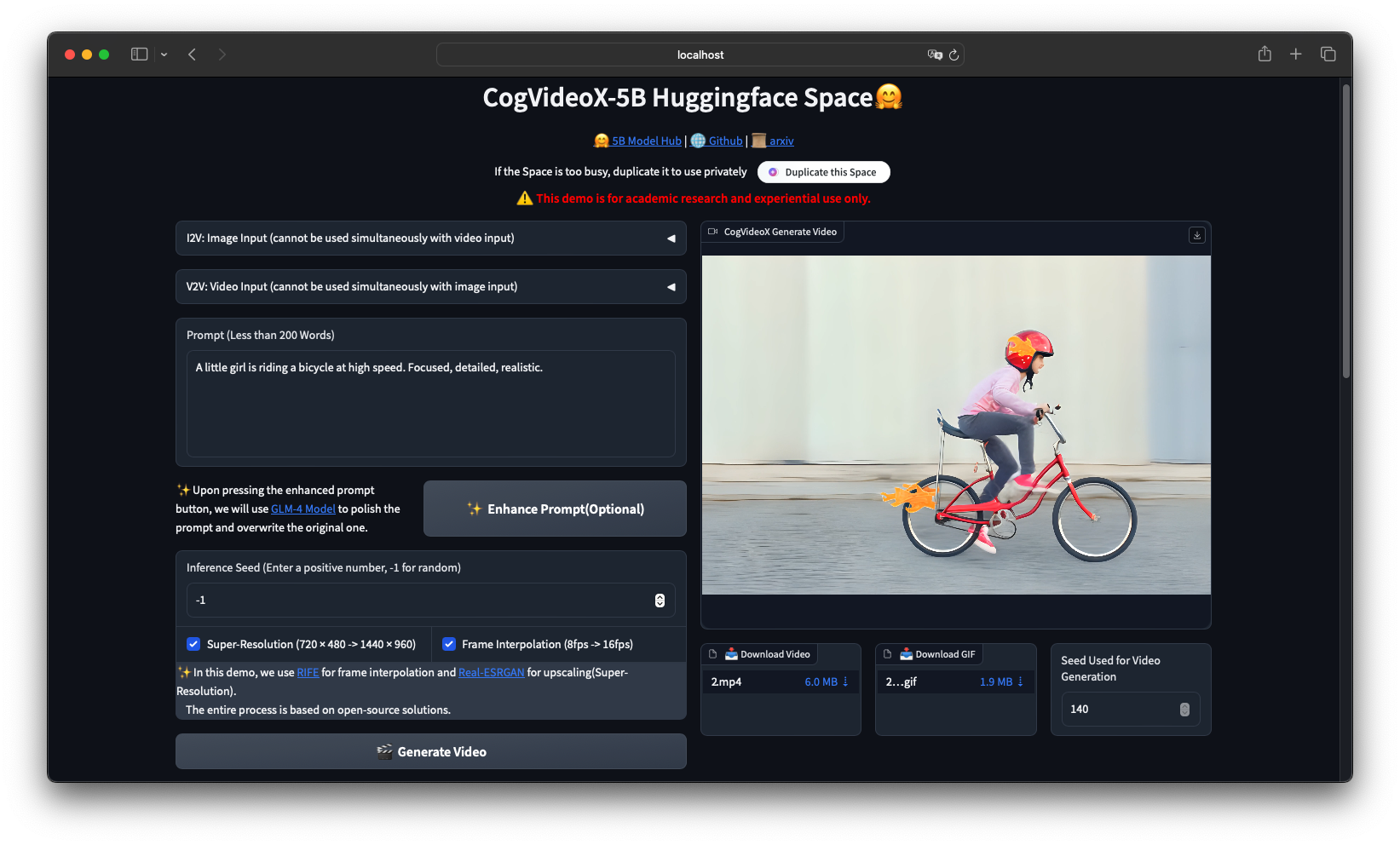 CogVideo screenshot 1