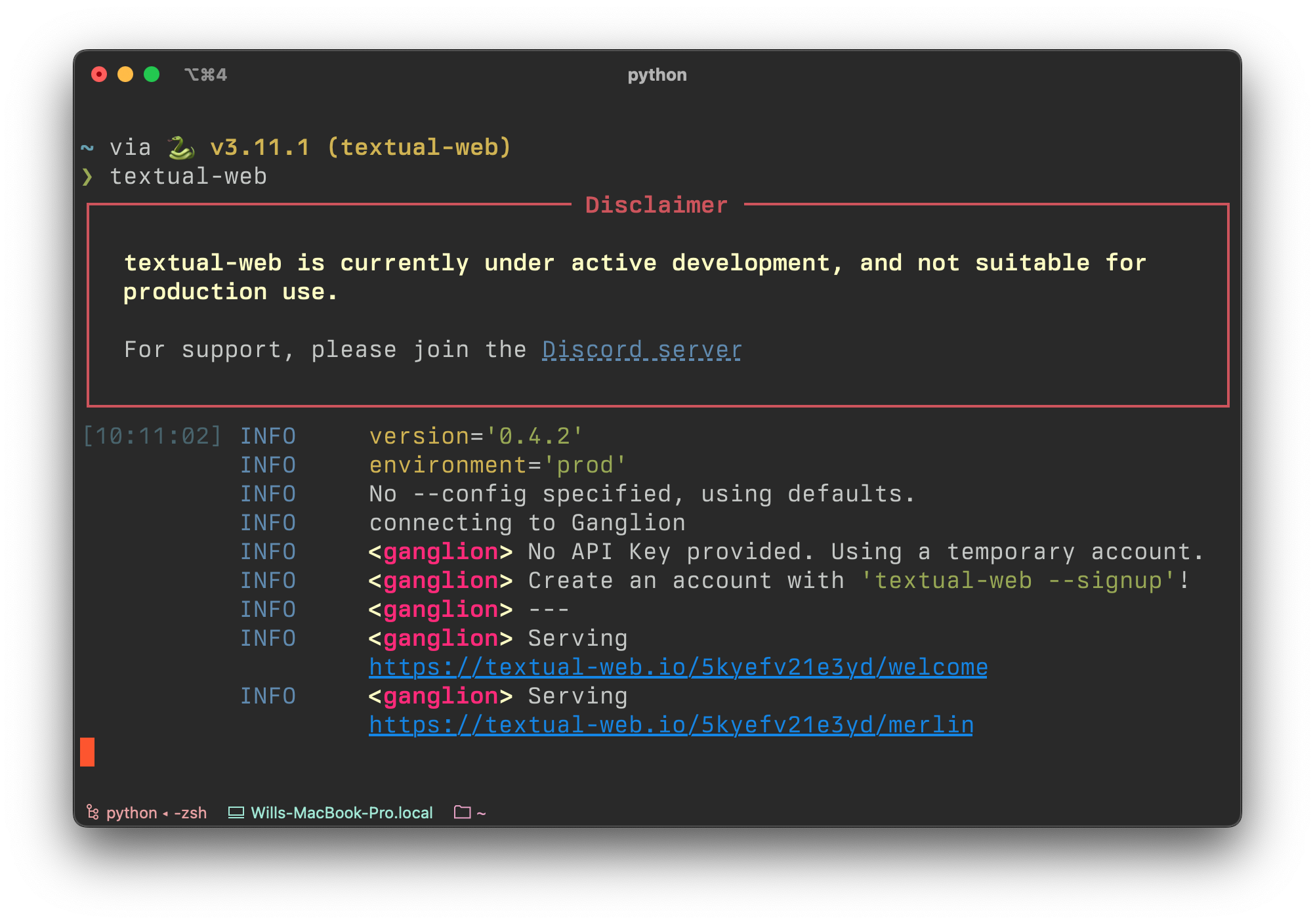 textual-web screenshot 1