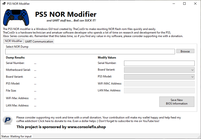 PS5NorModifier screenshot 1
