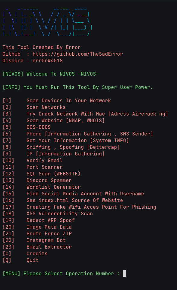 NIVOS screenshot 1