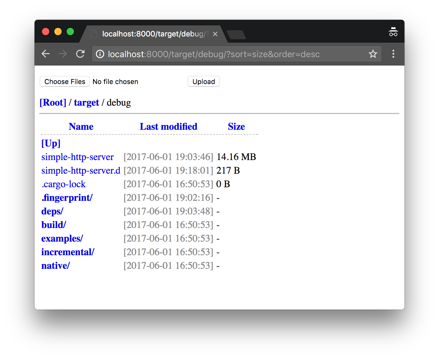 simple-http-server screenshot 1