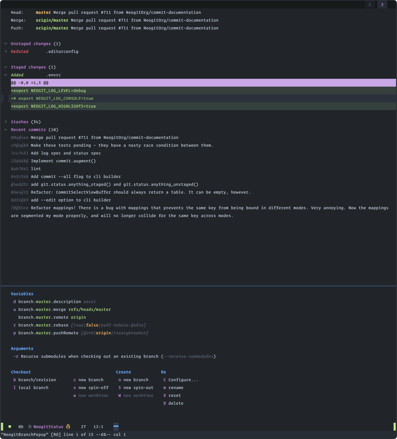 neogit screenshot 2