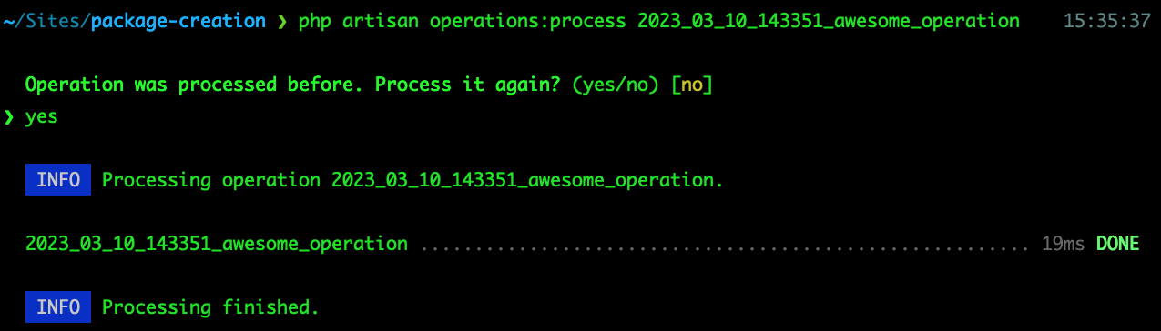 laravel-one-time-operations screenshot 5