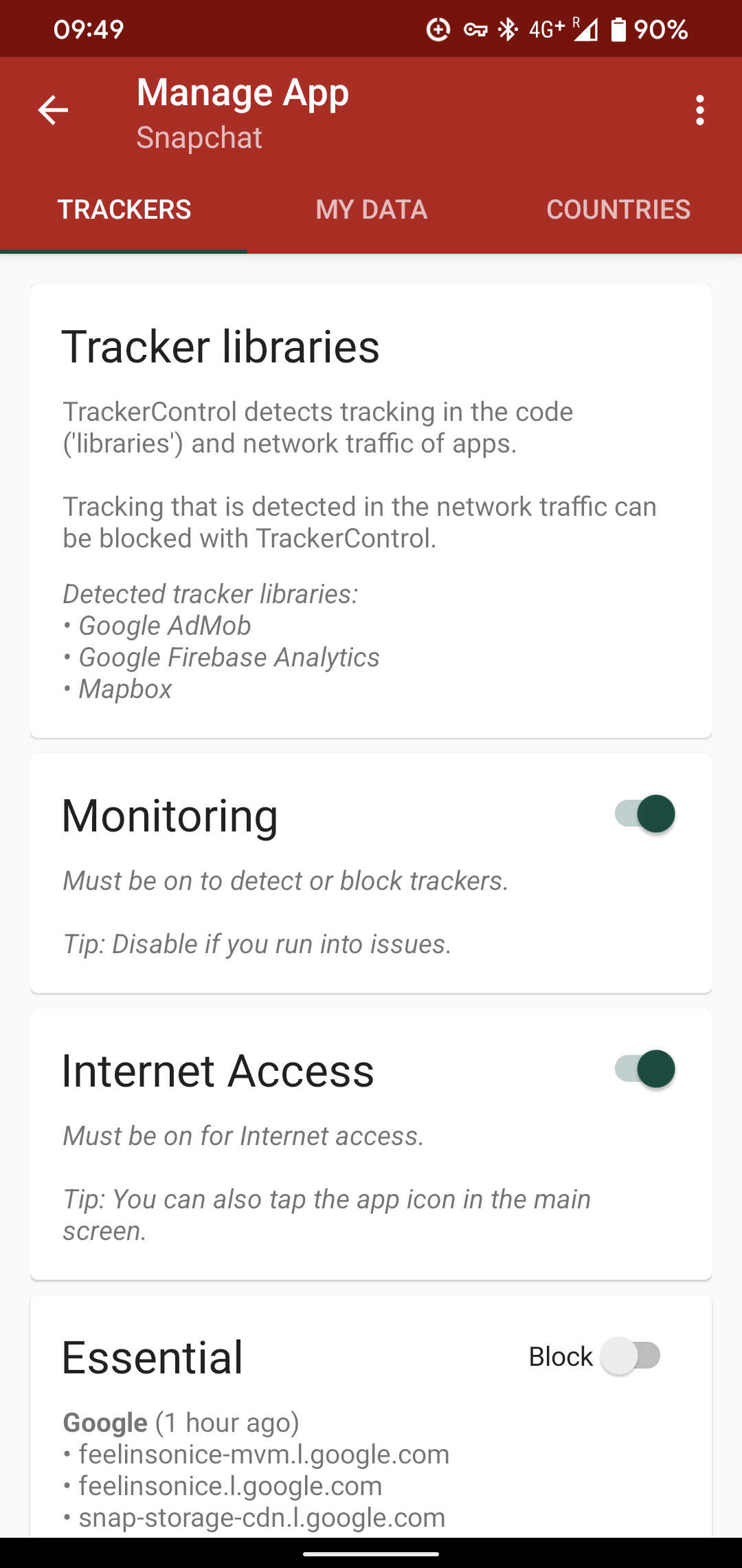 tracker-control-android screenshot 2