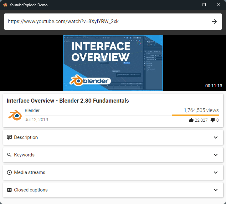 YoutubeExplode screenshot 1