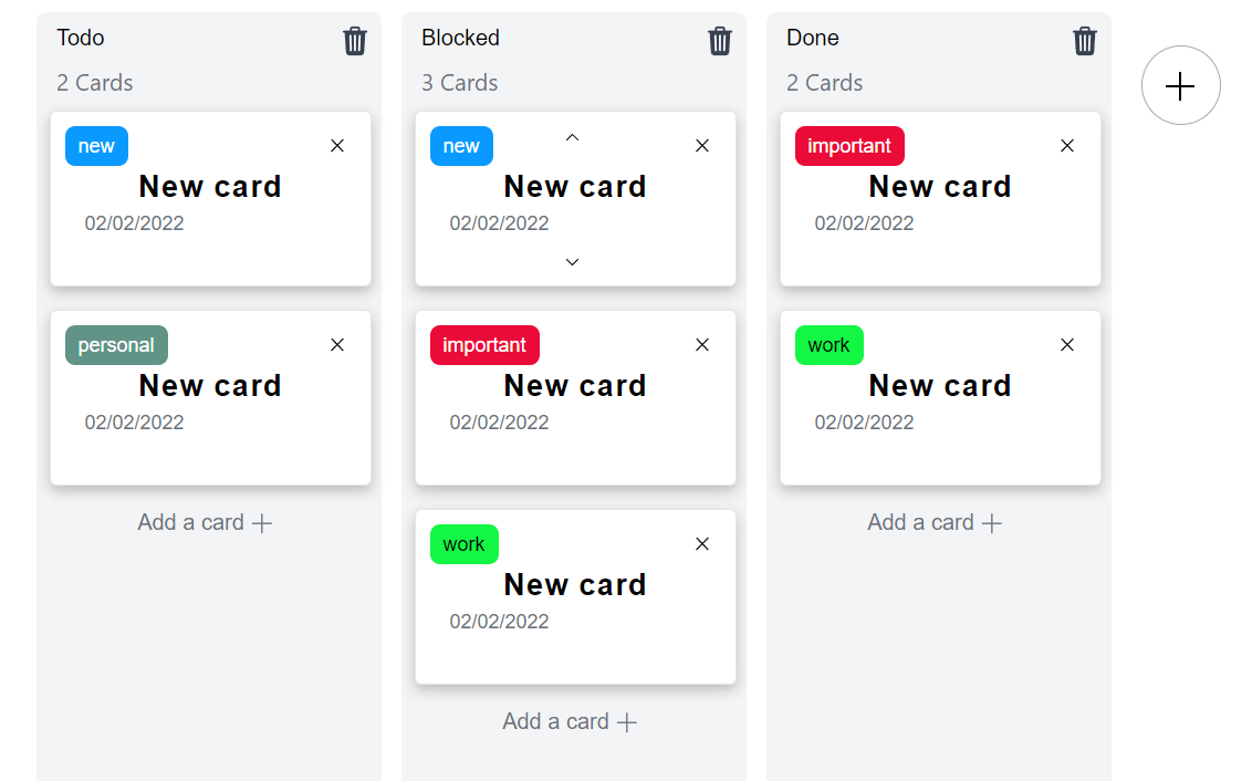 svelte-kanban screenshot 1