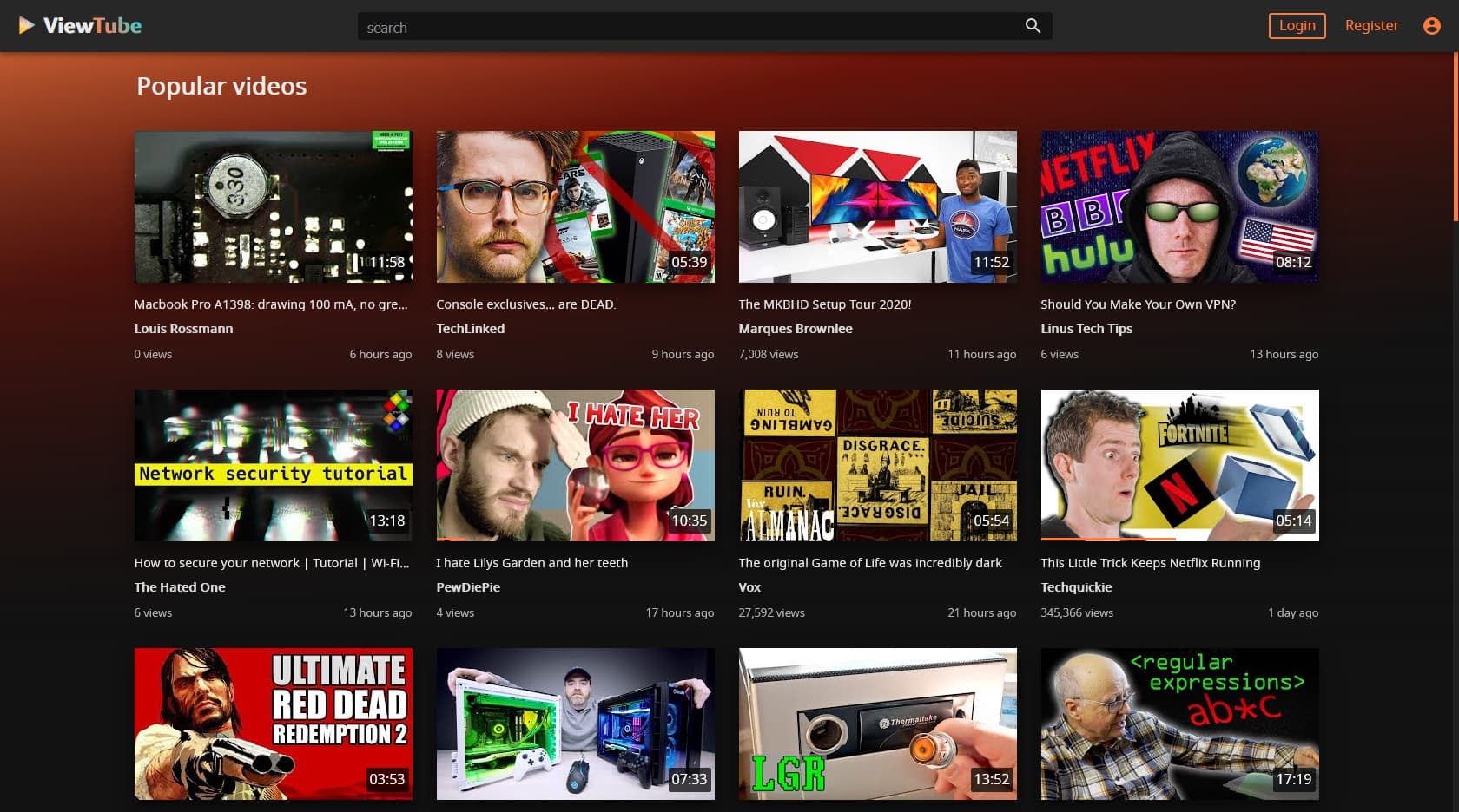 viewtube-vue screenshot 1