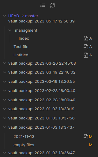 obsidian-git screenshot 2